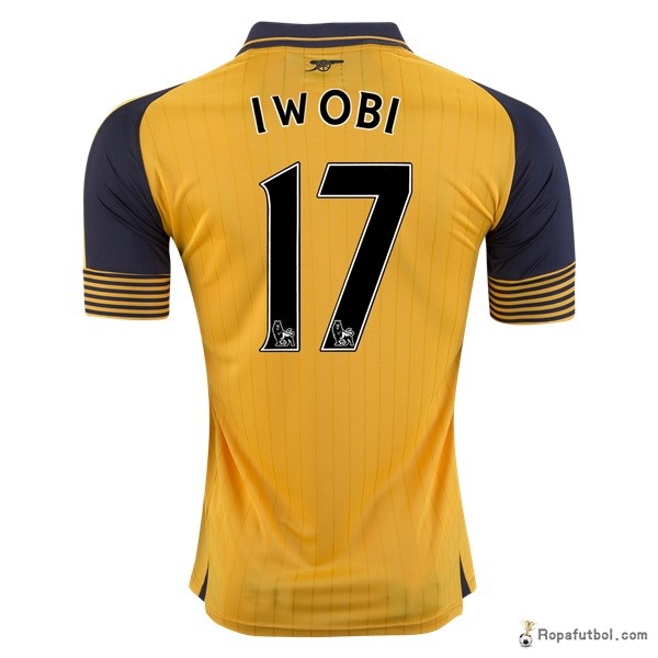 Camiseta Arsenal Replica Segunda Ropa Iwobi 2016/17 Amarillo